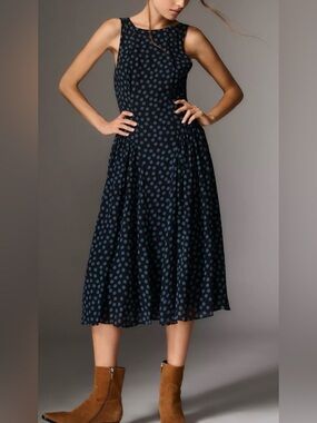 Reformation Anelis Sleeveless A-Line Midi Dress Size 6